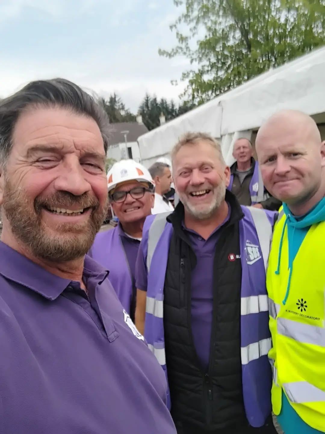 Kieran and volunteers together at BBC DIY SOS